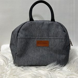 Balcray NWOT Large Insulated Lunch Bag Grey & Black Washable